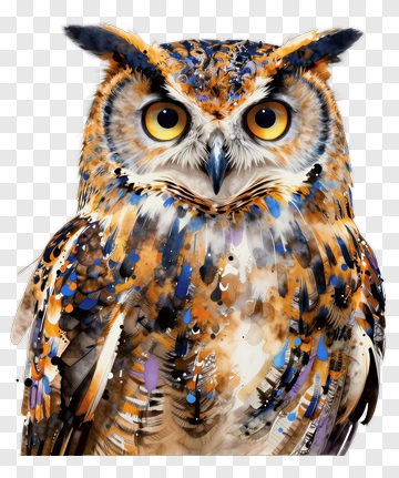 Colorful Owl PNG