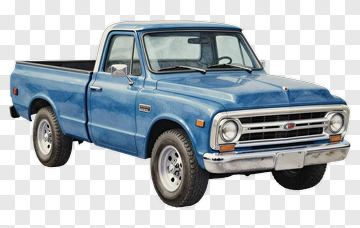 Vintage Blue Pickup Truck PNG