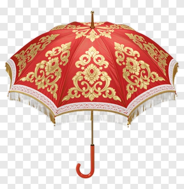 Red Ornate Umbrella PNG