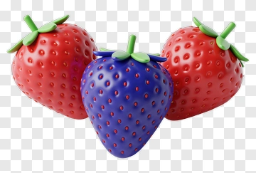Colorful Strawberries PNG