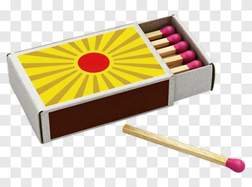 Matchbox With Pink Matches PNG