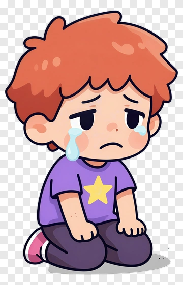 Sad Boy Crying With Tears PNG