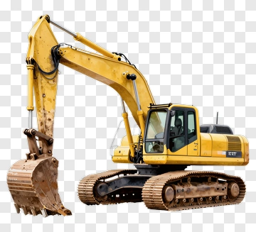 Excavator On Construction Site PNG