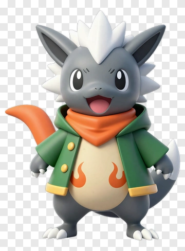 Cartoon Fox Character With Green Coat PNG