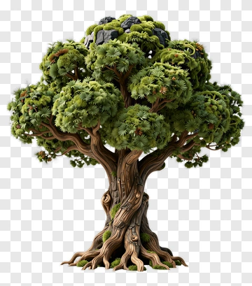 3D Tree With Lush Green Foliage PNG