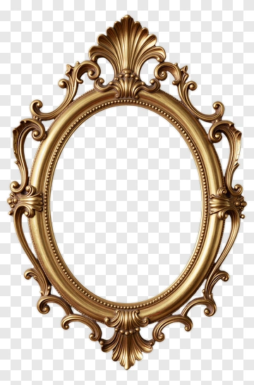 Ornate Gold Picture Frame PNG