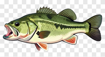 Cartoon Bass Fish PNG