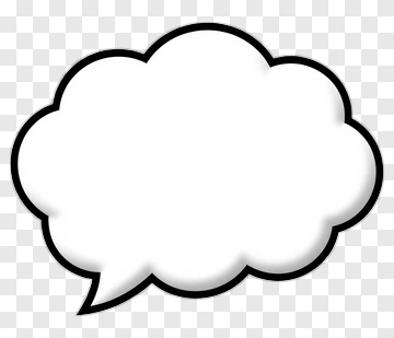 Blank Speech Bubble With Outline PNG