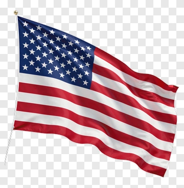 American Flag Waving In The Wind PNG