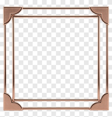Elegant Rose Gold Frame PNG