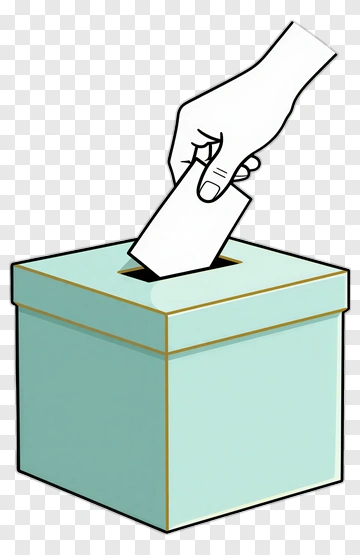 Hand Inserting Ballot Into Voting Box PNG