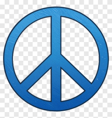 Blue Peace Symbol PNG