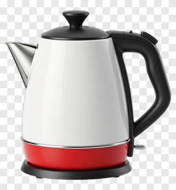 Electric Kettle With Red Base PNG