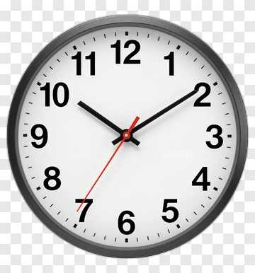 Wall Clock Showing Time PNG