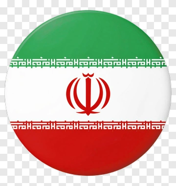 Iran Flag Button PNG