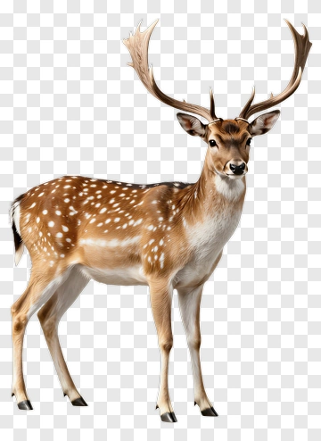 Realistic Deer With Antlers PNG