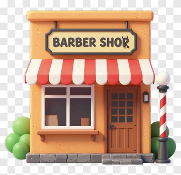 Barber Shop Building PNG
