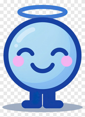 Cartoon Angel Character With A Halo PNG