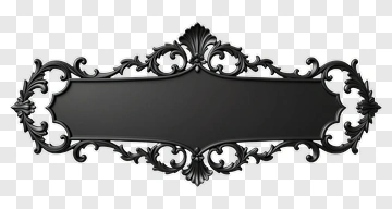 Elegant Black Decorative Frame PNG