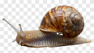 Realistic Snail With Shell PNG