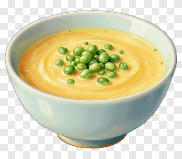 Bowl Of Creamy Pea Soup PNG