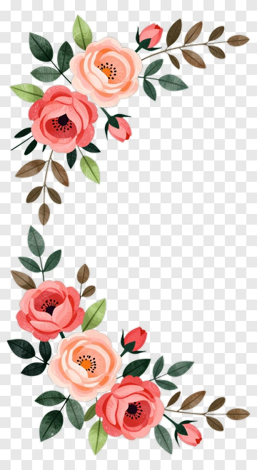 Floral Corner Arrangement With Pink Roses PNG
