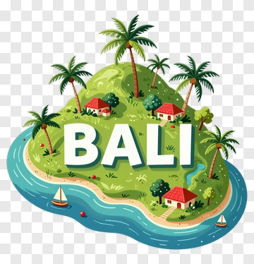 Bali Island Illustration PNG