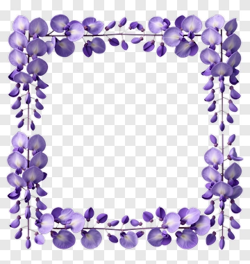 Purple Flower Frame PNG