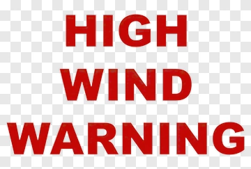 High Wind Warning Sign PNG