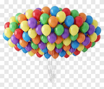 Colorful Balloon Cluster PNG