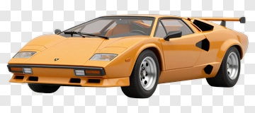 Orange Sports Car PNG