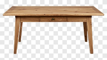 Wooden Table With Drawer PNG