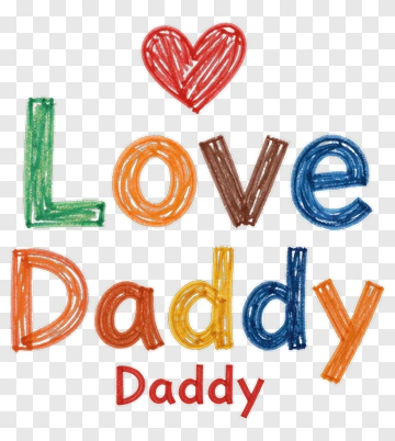 Love Daddy Greeting Card Design PNG