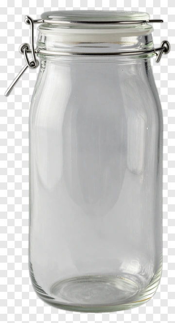 Glass Jar With Metal Lid PNG