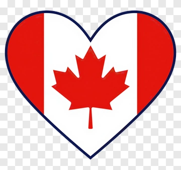 Heart Shape Featuring The Canadian Flag PNG