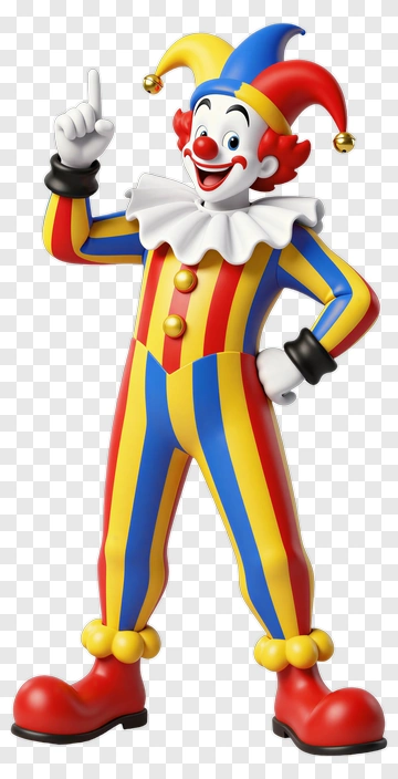 Cartoon Clown Pointing Up PNG