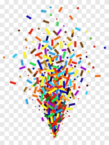 Colorful Confetti Burst PNG