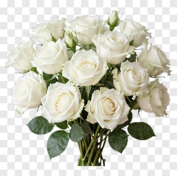 White Rose Bouquet PNG