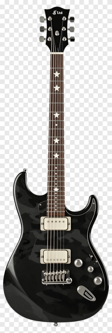 Black Electric Guitar PNG