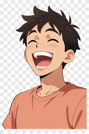 Smiling Boy With Short Dark Hair PNG