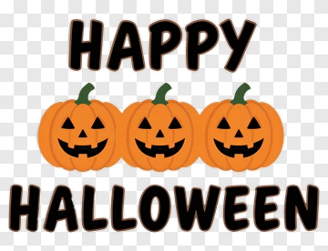 Happy Halloween With Pumpkins PNG