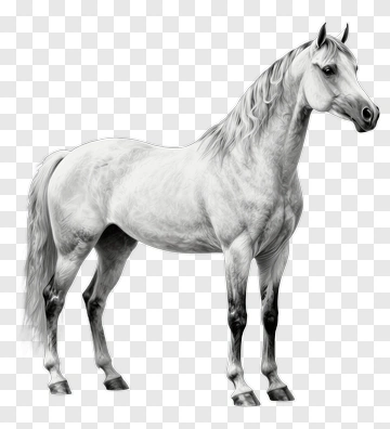Realistic White Horse PNG
