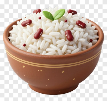 Bowl Of Rice With Red Beans PNG
