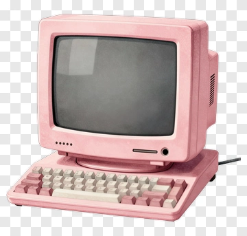 Vintage Pink Computer PNG
