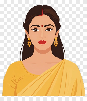 Woman In Traditional Indian Attire PNG