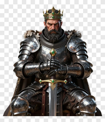 King Sitting With Sword PNG