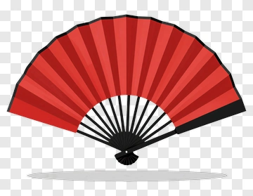 Red Folding Fan PNG