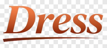 Dress Text Design PNG