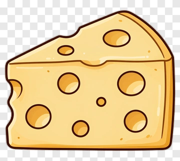 Cartoon Cheese Slice PNG