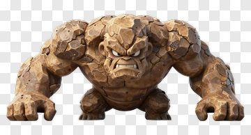 Rocky Creature Character PNG